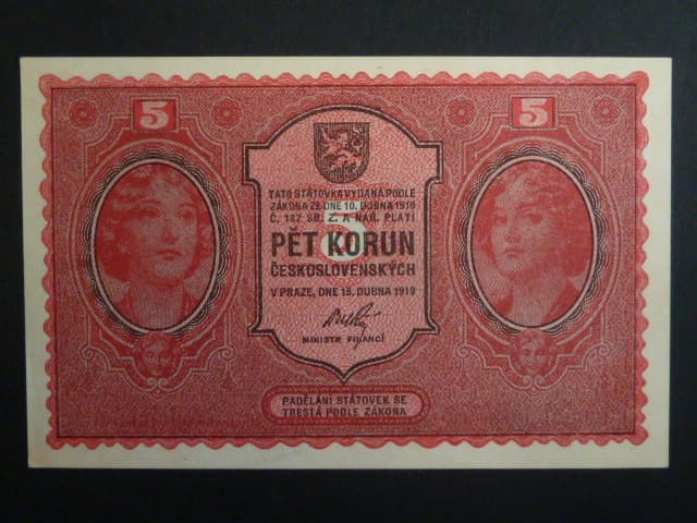 5 Kč 1919 série 0060