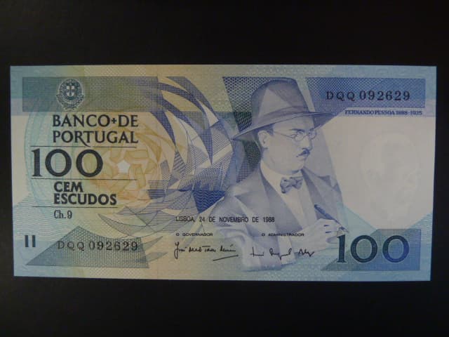 100 Escudos 1988, Pi. 179b, varianta podpisu 3