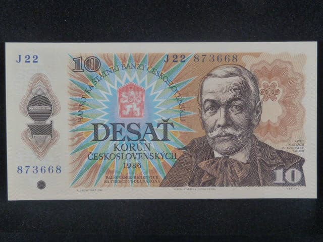 10 Kčs 1986 série J 22