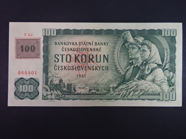 100 Kč 1961/1993 série T 60, kolek