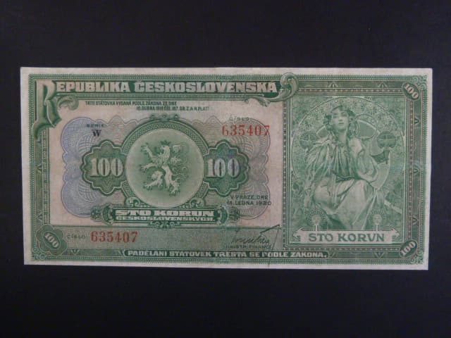 100 Kč 1920 série W
