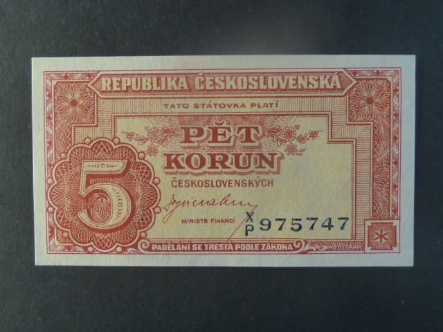 5 Kčs 1945 série X/P