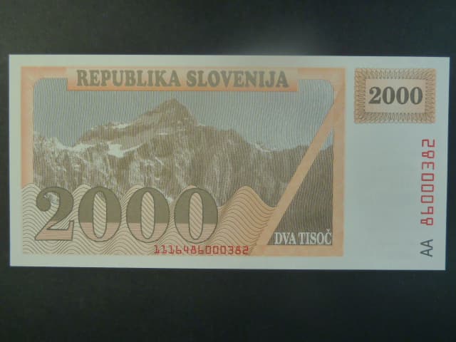 2000 Tolarjev 1992, BNB. B201a, Pi. 9A