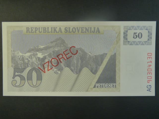50 Tolarjev 1990, BNB. B205as2, Pi. 5, s přetiskem VZOREC
