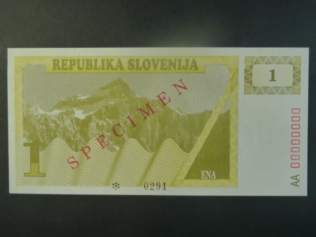 1 Tolar 1990, BNB. B201as1, Pi. 1, s přetiskem SPECIMEN, anulát