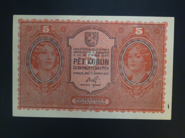 5 Kč 1919 série 0166