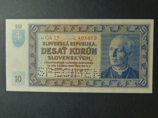 10 Ks 1939 série Gh 13, s perf. SPECIMEN dole