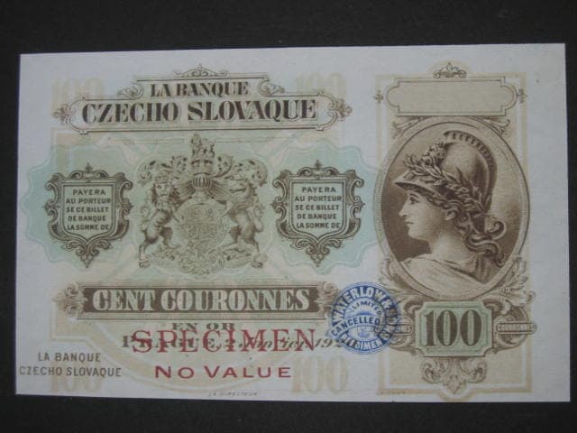 100 Frank 1920, návrh, jednostranná