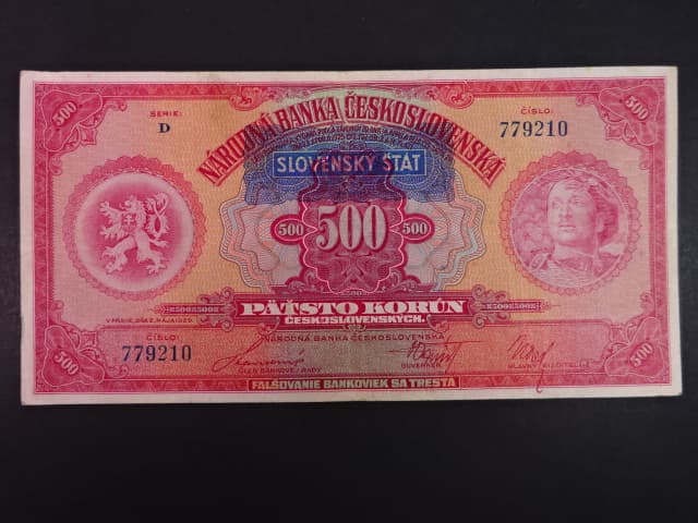 500 Ks 1929/1939 s přetiskem série D