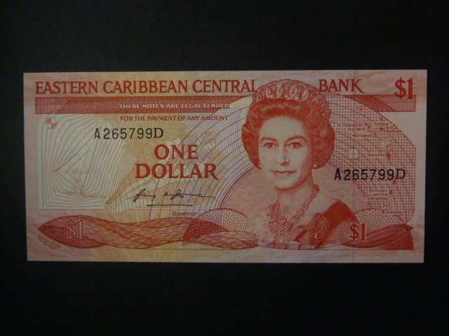 VÝCHODOKARIBSKÉ STÁTY, Dominica 1 Dollar 1986, BNB. B201d, Pi. 17