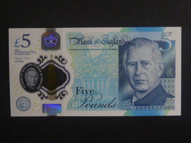 5 Pounds 2023, BNB. B207a, nový portrét