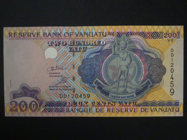 VANUATU, 200 Vatu 2007 série DD RESERVE BANK, BNB. B203c, Pi. 8