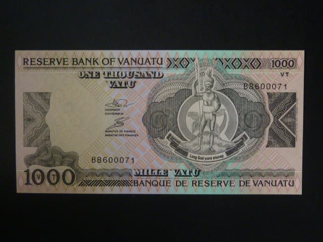 VANUATU, 1000 Vatu 1993 série BB RESERVE BANK, BNB. B202a, Pi. 6