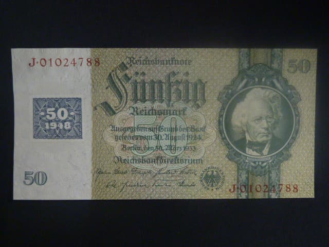 DDR - 50 DM 1948 (1933) s kolkem
