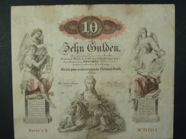 10 Gulden 1858 série cA