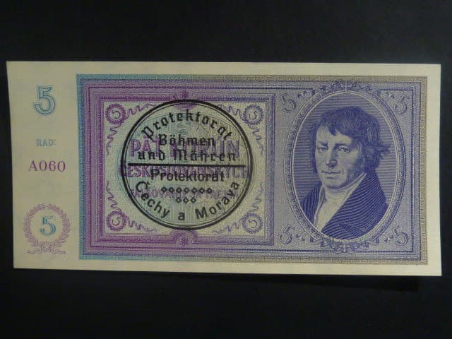 5 K 1938/40 série A 060, strojní přetisk