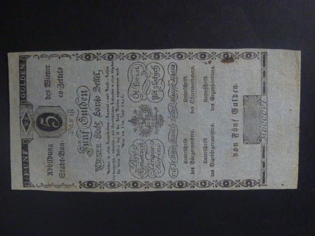 5 Gulden 1806 formulář