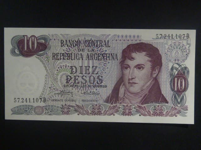 ARGENTINA, 10 Pesos 1973, BNB. B348a, Pi. 295