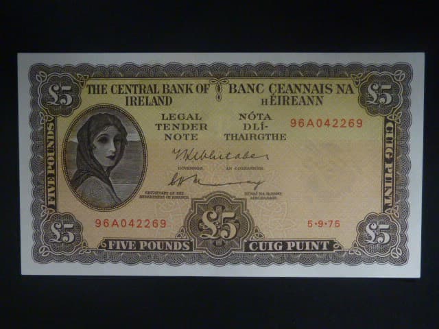 5 Pounds 1975 série 96A, BNB. B210c2, Pi. 65