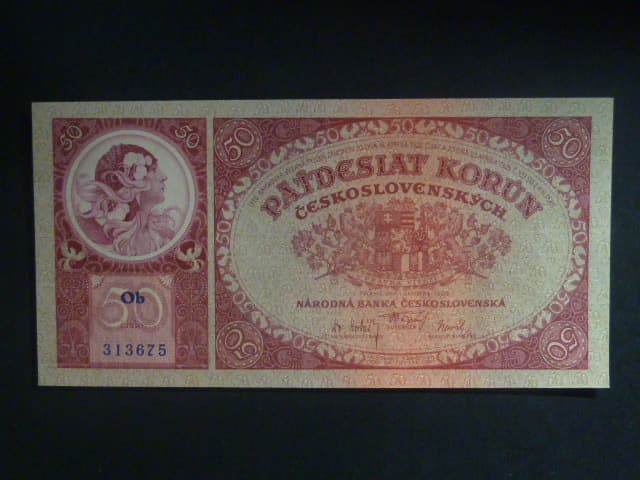 50 Kč 1929 série Ob