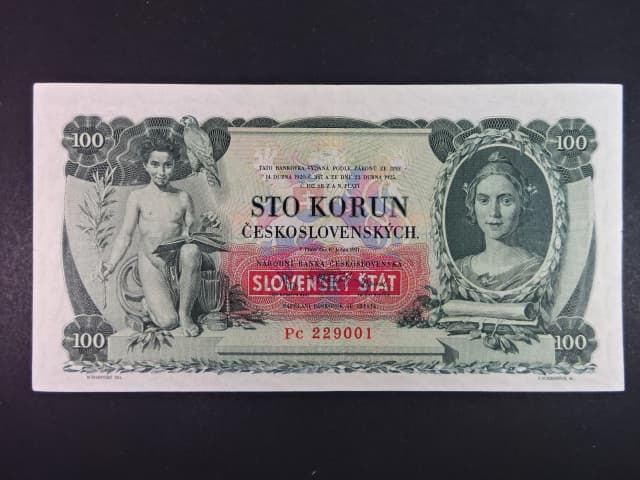 100 Ks 1931/1940 s přetiskem série Nc, III.vydání