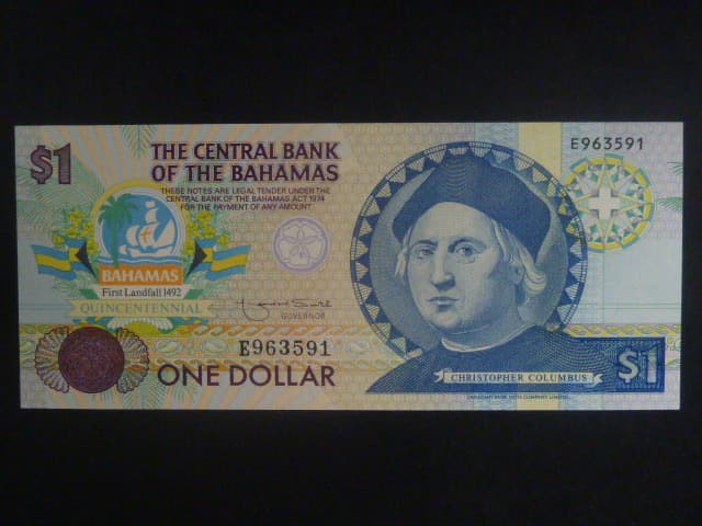 BAHAMY, 1 Dollar 1992 pamětní, BNB. B315a, Pi. 50