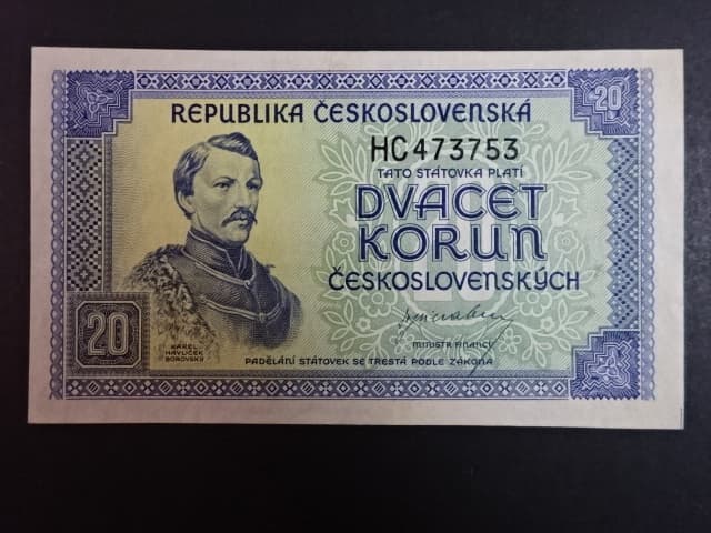20 Kčs 1945 série HC