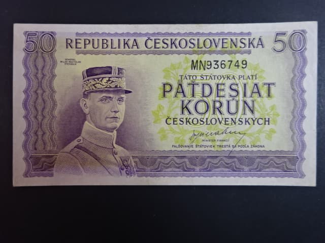 50 Kčs 1945 série MN