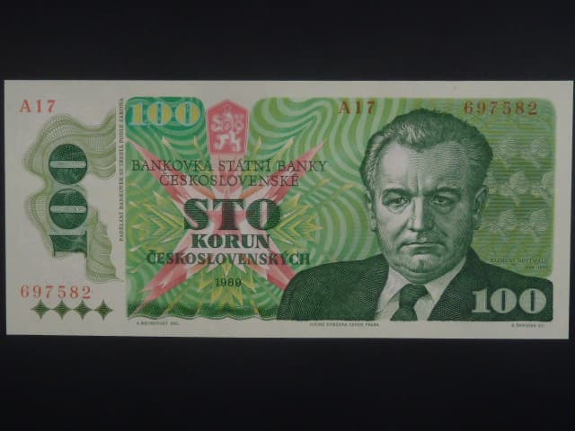 100 Kčs 1989 série A 17