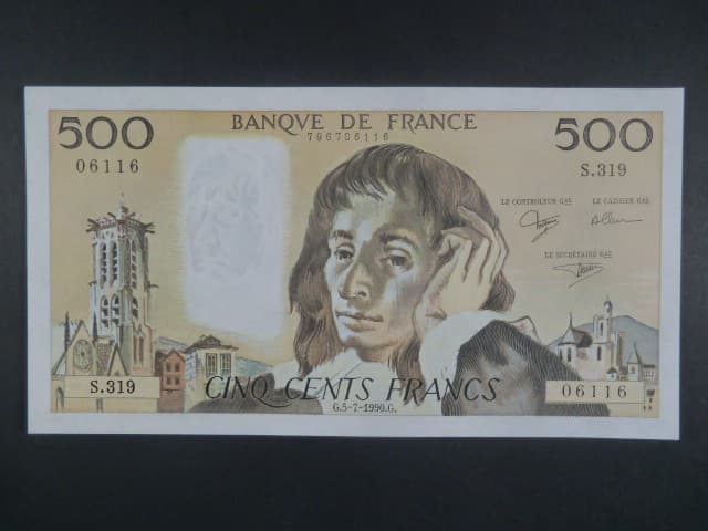 500 Francs 5.7. 1990, BNB. B1013h, Pi. 156h