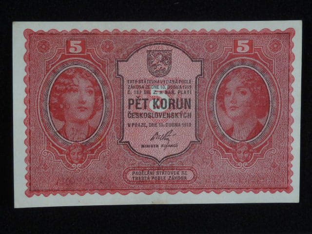 5 Kč 1919 série 0037