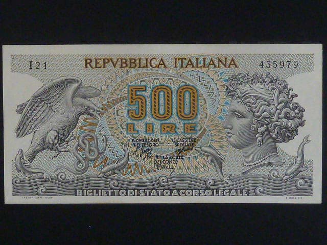 500 Lire 23-2-1970, BNB. B322c, Pi. 93