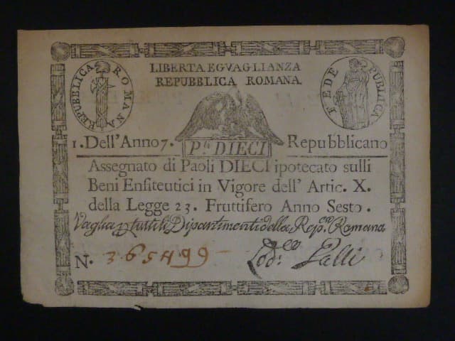 Papežský stát - 10 Paoli 1799, Pi. S540d