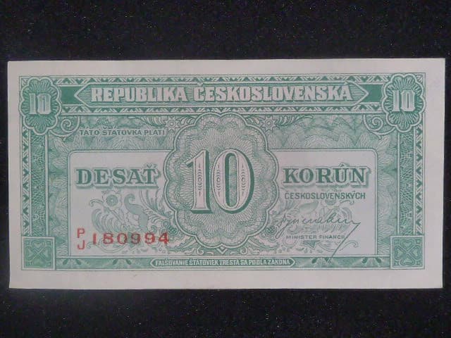 10 Kčs 1945 série P/J