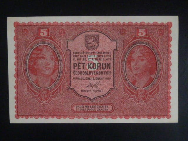 5 Kč 1919 série 0156