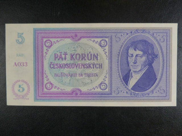 5 Kč 1938 série A 033, nevydaná