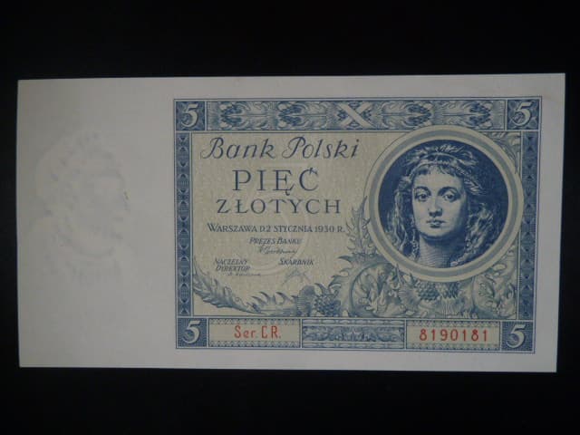 Polsko, 5 Zl 1930 série CR, Ba. PL3b
