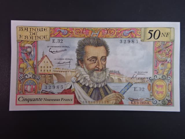 50 Nouveaux Francs 3.9.1959, BNB. 1001a, Pi. 143