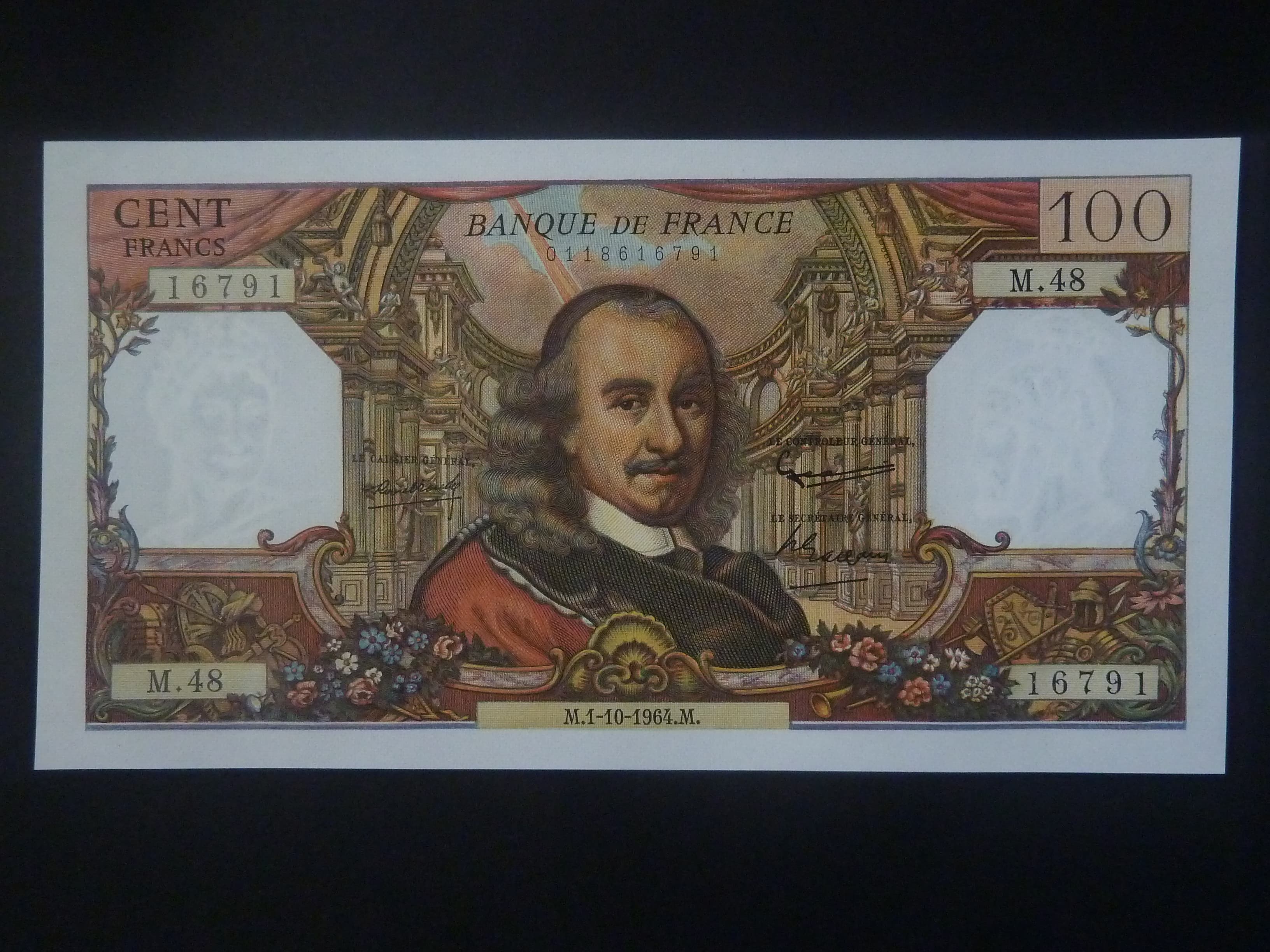 100 Francs 1964, BNB. B1007a, Pi. 149