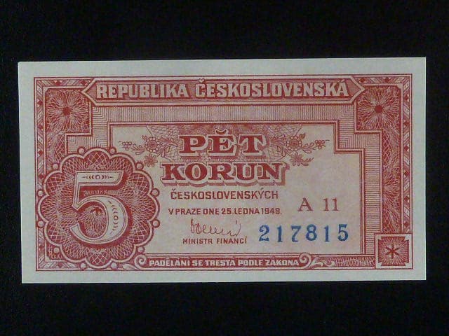 5 Kčs 1949 série A 11
