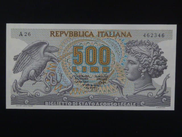 500 Lire 23-4-1975, BNB. B322d, Pi. 93b