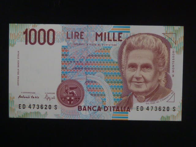 1000 Lire 1990, podpis Fazio/Speziali, BNB. B465b, Pi. 114b