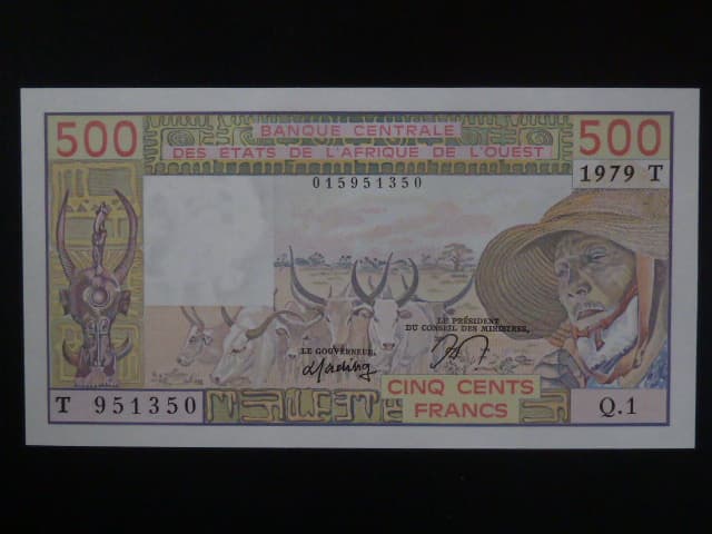 ZÁPADNÍ AFRIKA, TOGO, 500 Francs 1979 T, BNB. B110Ta, Pi. 805T