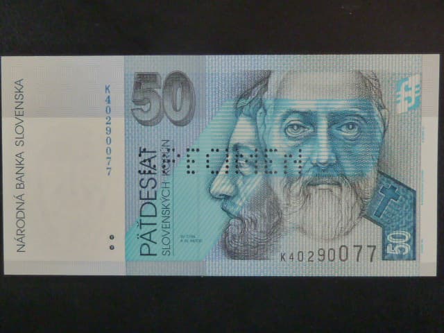 50 Sk 2005 série K, 1x vodorovná perf. SPECIMEN