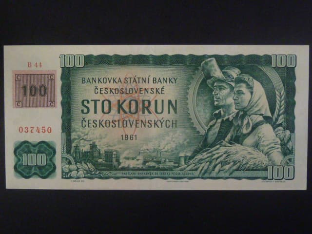 100 Kč 1961/1993 série B 44, kolek, vysoká série