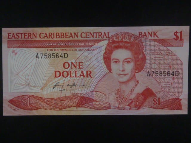 VÝCHODOKARIBSKÉ STÁTY, 1 Dollar 1986 (Dominica), BNB. B201m, Pi. 17
