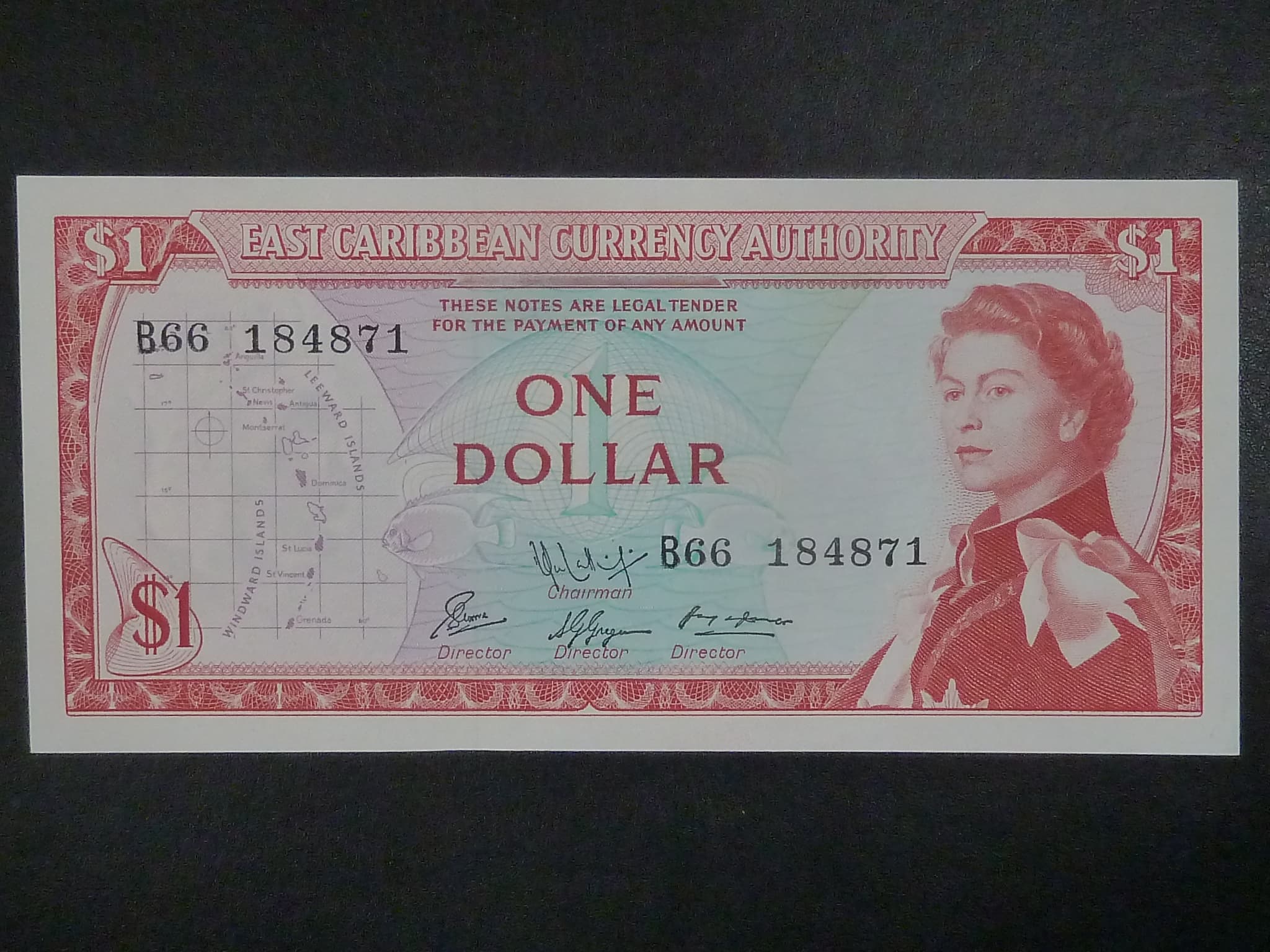 VÝCHODOKARIBSKÉ STÁTY, 1 Dollar 1974 Walling, BNB. B101c9, Pi. 13