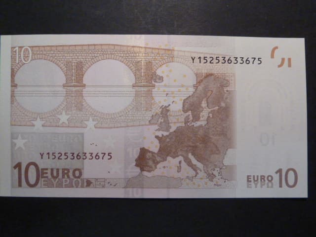 10 Euro 2002 s.Y, Řecko, podpis Jeana-Clauda Tricheta, N028 tiskárna Řecko