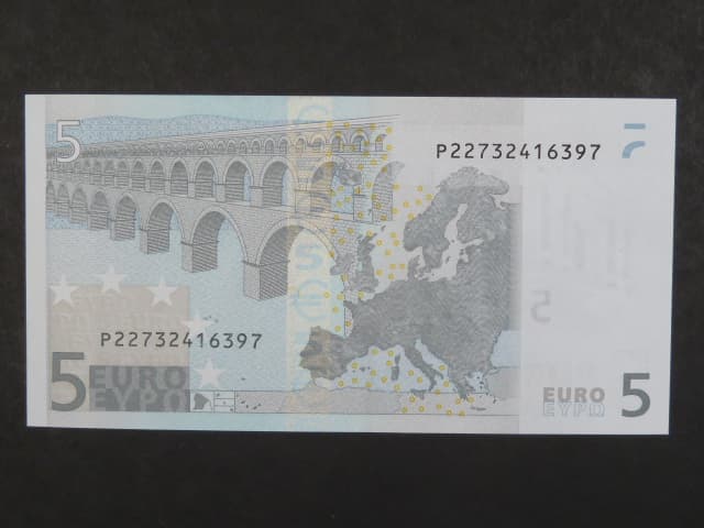 5 Euro 2002 s.P, Holandsko, podpis Jeana-Clauda Tricheta, E008 tiskárna F. C. Oberthur, Francie