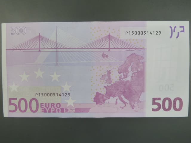 500 Euro 2002 s.P, Holandsko, podpis Willema F. Duisenberga, F001 tiskárna Österreichische Banknoten und Sicherheitsdruck, Rakousko